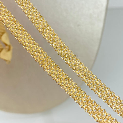Cadena ● China Oro amarillo 18k +1 / 9,32 Gr / 5,6 mm / 60 Cm *