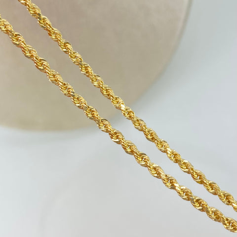 Cadena ● Lazo Oro amarillo 18k +1 / 3,66 Gr / 2,2 mm / 60 Cm *