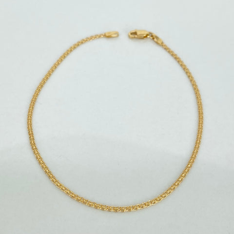 Pulso ● Mini Chino Oro amarillo 18k +1 / 1,3 Gr / 1,4 mm / 19 Cm *