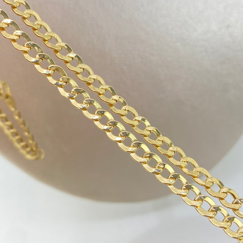 Cadena ● Cubano Oro amarillo 18k 5,82 Gr / 4 mm / 45 Cm *