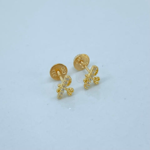 Topos FE Circones Blancos Oro amarillo 18k 0,90 Gr / 5 mm