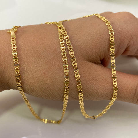 Cadena Italy Plana Escalera Oro amarillo 18k 2,70 Gr / 2,2 mm / 50 Cm *
