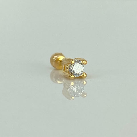 Piercing Circon Blanco / Oro Amarillo 18k (Joya) / 0,54gr / 3.5mm / (Oreja) *