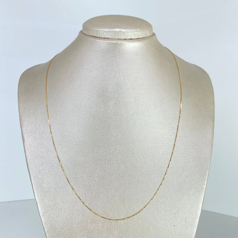 Cadena ● Veneciana Oro amarillo 18k +1 / 1,23 Gr / 0,5 mm / 50 Cm *