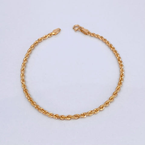 Pulso ● Lazo Oro amarillo 18k +1 / 2,32 Gr / 2,5 mm / 19 Cm *