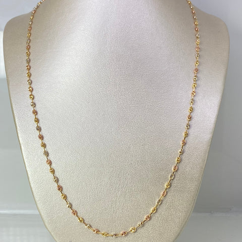 Cadena GC Diamantada Tres oros 18k 7,27 Gr / 2,7 mm / 60 Cm *