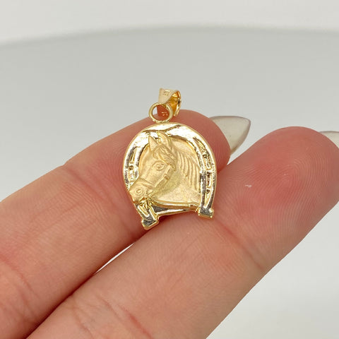 Dije Herradura Caballo Oro amarillo 18k 1,12 Gr / 2,3 Cm †
