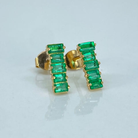 Topos Escalonado Esmeraldas 20PTS Oro amarillo 1,45 Gr / 4,2 mm *