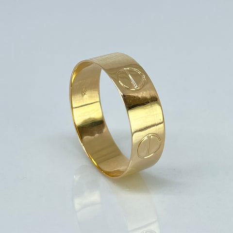 Anillo Tornillos CT Oro amarillo / Talla 7 / 1,66 Gr *