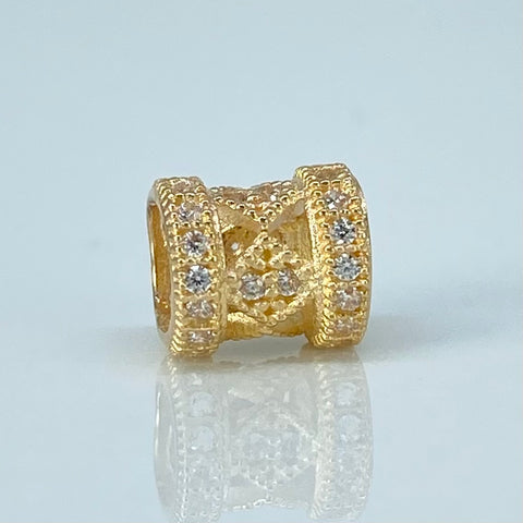 Herraje Cilindro Circones Blancos Oro amarillo 1,05 Gr / 0,7 Cm *