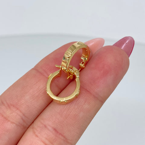 Candongas Tornillo CT Oro amarillo 1,5 Gr / 1,5 Cm *