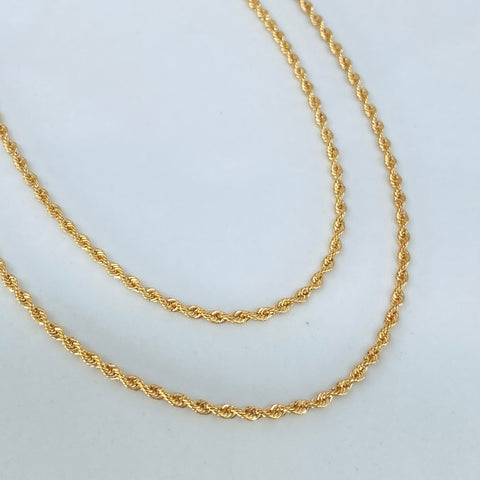 Cadena ● Lazo Oro amarillo 18k +1 / 1,77 Gr / 1,7 mm / 50 Cm