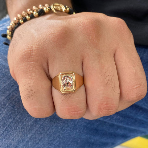 Anillo Caballo Herradura Talla 9 3/4 Oro amarillo 18k 3,05 Gr