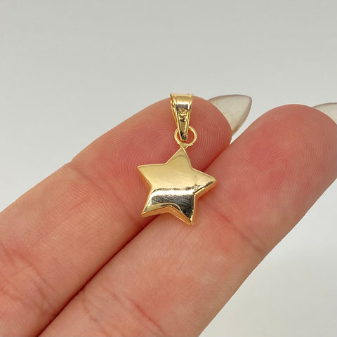 Dije Estrella Oro amarillo 18k 0,65 Gr / 2 Cm †