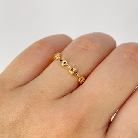 Anillo GC Diamantado 10 Eslabones Oro amarillo / Talla 7 / 0,7 Gr / 3,3 mm†