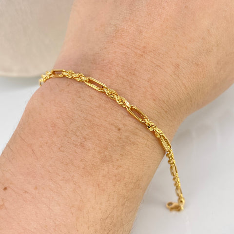 Pulso ● Lazo ESP Oro amarillo 18k +1 / 3,2 Gr / 3 mm / 19,2 Cm *