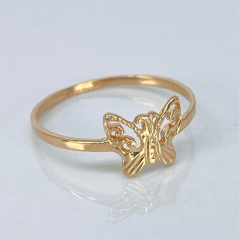 Anillo Mariposa Oro amarillo 18k / Talla 7 / 1,05 Gr †