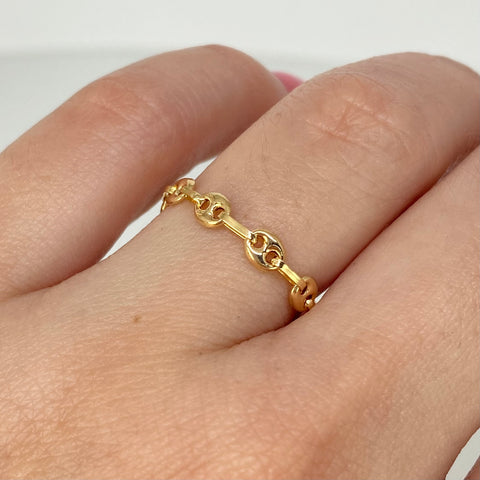 Anillo GC 10 Eslabones Oro amarillo 18k / Talla 6 / 0,7 Gr / 3,3 mm †