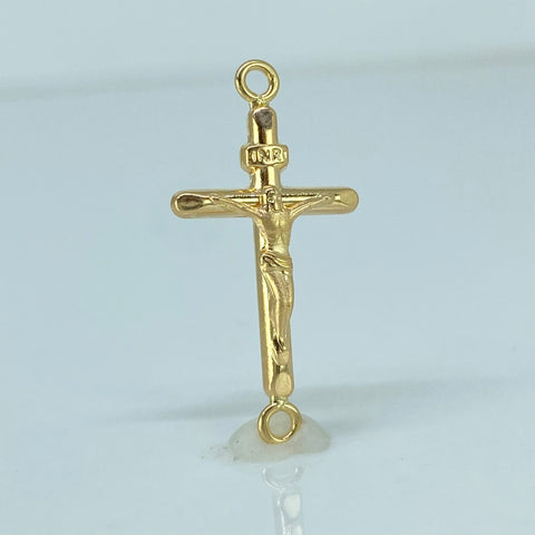 Herraje Cruz Cristo Oro amarillo 0,75 Gr / 2,7 Cm *