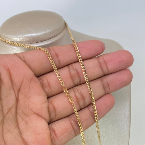 Cadena ● Cubana Oro amarillo 18k 5,45 Gr / 2,8 mm / 60 Cm *