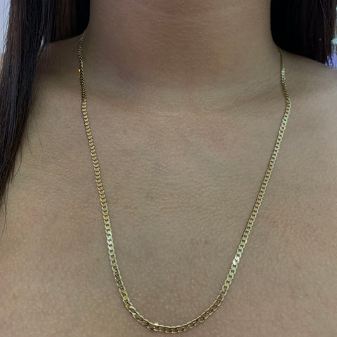 Cadena Italy Panzer Redonda Oro amarillo 18k 5,9 Gr / 2,5 mm / 60 Cm *