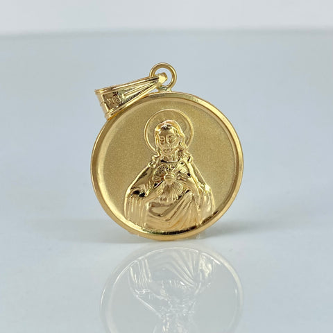 Dije Sagrado Corazon / Virgen Del Carmen Oro amarillo 3,6 Gr / 3,7 Cm