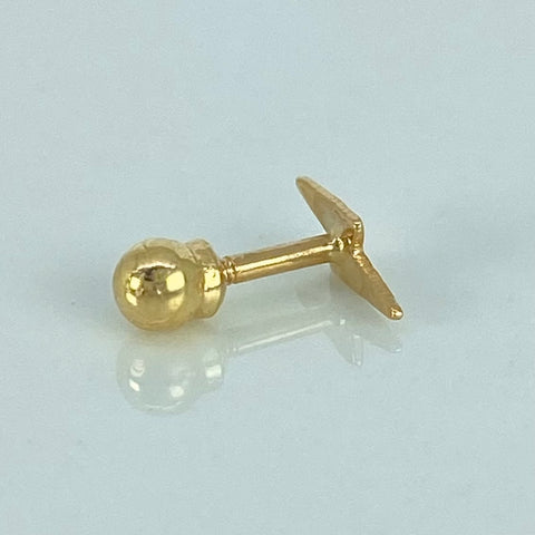 Piercing Rayo / Oro amarillo 18k ( Joyas ) / 0,25 Gr / 3mm / (Oreja) †