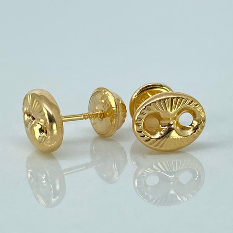 Topos GC Diamantado Oro amarillo 18k 0,72 Gr / 8 mm †