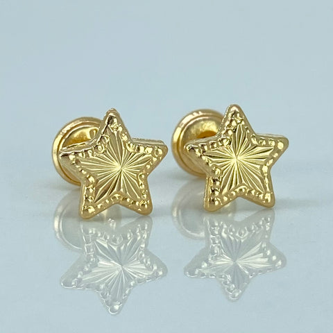 Topos Estrella Diamantada Oro amarillo 0,7 Gr / 8 mm *