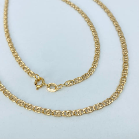 Cadena ● Escalera Plana Oro amarillo 18k 4,76 Gr / 2,7 mm / 50 Cm *