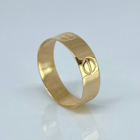 Anillo Tornillos CT Oro amarillo / Talla 7 1/2 / 1,82 Gr