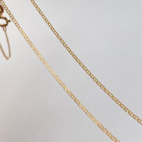 Cadena ● Escalera Plana Oro amarillo 18k 1,1 Gr / 1 mm / 40 Cm *