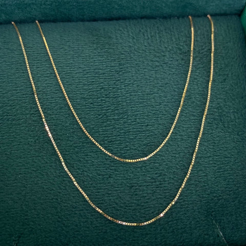 Cadena ● Veneciana Oro amarillo 18k +1 / 0,97 Gr / 0,5 mm / 45 Cm