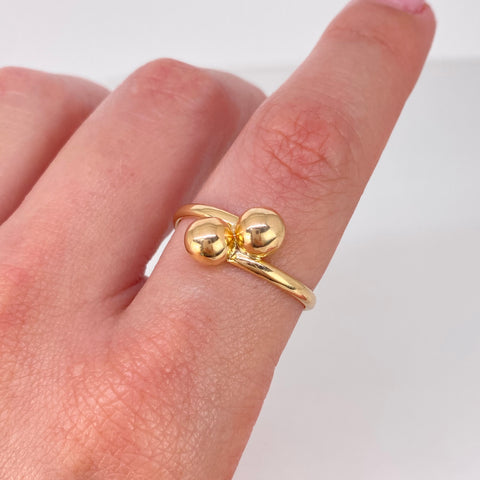 Anillo Tu Y Yo Oro amarillo / Talla 8 3/4 / 1,45 Gr / 6 mm
