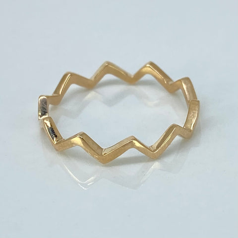 Anillo Zic Zac Oro amarillo 18k / Talla 5 3/4 / 1,24 Gr