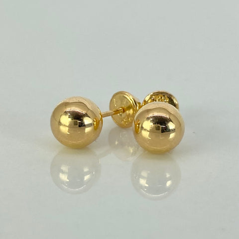 Topos Bola Lisa Oro amarillo 18k 0,82 Gr / 7 mm