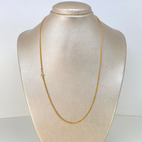 Cadena ● Lazo Oro amarillo 18k +1 / 1,53 Gr / 1,7 mm / 50 Cm *