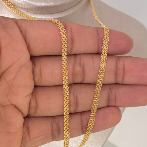 Cadena ● China Oro amarillo 18k 4,5 Gr / 3,3 mm / 45 Cm †