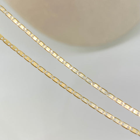 Cadena ● Escalera Plana Oro amarillo 18k 1,7 Gr / 1,2 mm / 40 Cm *