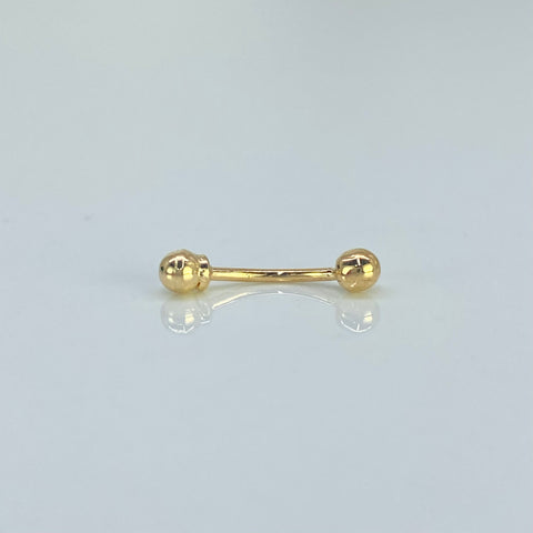 Piercing Bolas / Oro Amarillo 18k (Joya) / 0,30 gr / 15,9 mm / (Ceja)