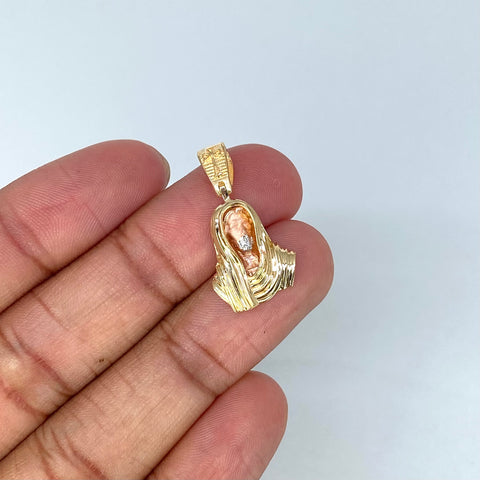 Dije Rostro Jesus Tres oros 3,5 Gr / 2,8 Cm †