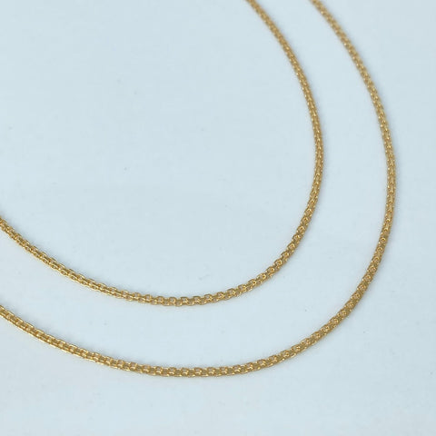 Cadena ● China Oro amarillo 18k 3 Gr / 1,2 mm / 60 Cm †