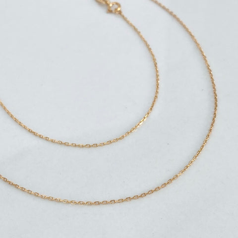 Cadena ● Aro Seguido Oro amarillo 18k 1,25 Gr / 0,8 mm / 50 Cm *