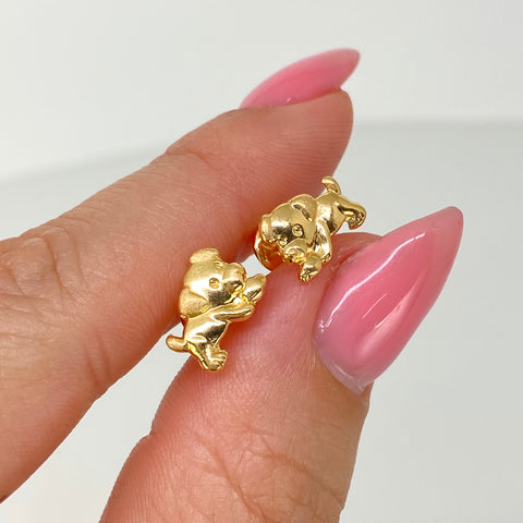 Topos Perro Oro amarillo 18k 0,85 Gr / 10 mm *