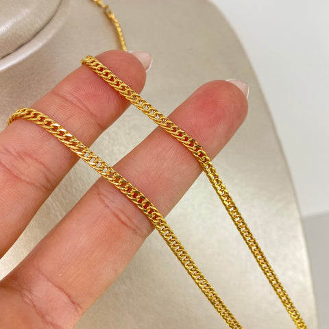 Cadena ● Cubana  Oro amarillo 18k 4,93 Gr / 2,8 mm / 60 Cm *