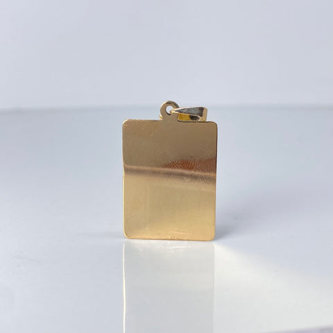 Dije Placa Rectangular Oro amarillo 2,07 Gr / 3,5 Cm †
