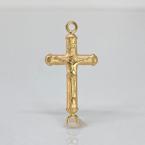 Herraje Cruz Cristo Oro amarillo 18k 0,7 Gr / 2,6 Cm †