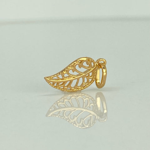 Dije Hoja Oro amarillo 18k 0,85 Gr / 2,1 Cm