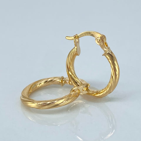 Candongas Entorchadas Oro amarillo 1 Gr / 1,6 Cm †