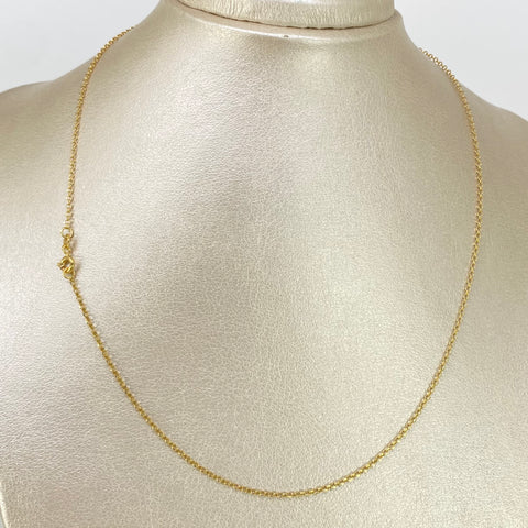 Cadena ● Aro Seguido Oro amarillo 18k 1,32 Gr / 1,6 mm / 45 Cm *